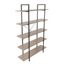 GAOMON 5-tier Bookcase Spacious Vintage Wood Metal Shelf Furniture