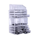 GAOMON 4Pcs/Set Makeup Organizer Plastic Cosmetic Storage Drawers Display Box Transparent