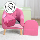GAOMON Children Sofa with Detachable Cushion Household Living Room Rose Red