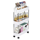 GAOMON 3-layer Storage Cart Ultra Thin Mobile Multi-function Slim White