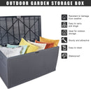 GAOMON Outdoor Garden Plastic Deck Box 120gal Storage Capacity Waterproof Lockable Container