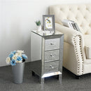 GAOMON Modern Mirrored Night Stands with 3 Drawers Bedside Table End Table