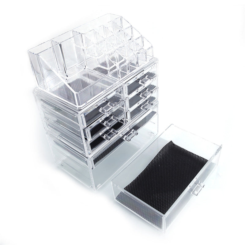 RONSHIN 3pcs/set Transparent Cosmetic Storage Rack Transparent