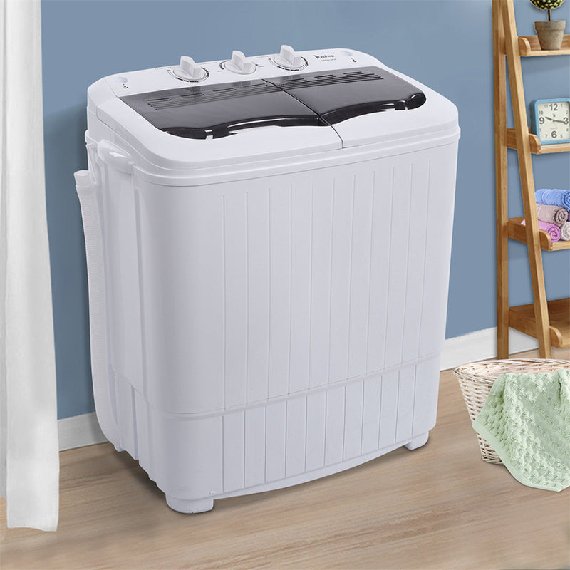 ZOKOP 14.3lb Washing Machine Semi-Automatic Grey