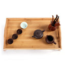 GAOMON Bamboo Tray Tea Table with Folding Legs Desk Wood Color