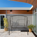 GAOMON Flat Iron Tube Double Swing Chair with Back Thin Line