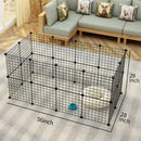 GAOMON 32pcs 2-Layer Pet Playpen Portable Indoor Metal Wire Easy to Assemble Fence