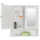 GAOMON Bathroom Mirror Cabinet Shelf Waterproof Space Saving Wall Mounted Double Door Cabinet