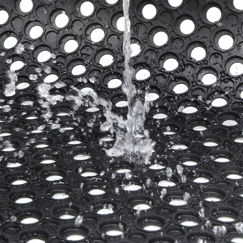DISHYKOOKER Rubber Hexagonal Mat Waterproof Anti-Slip Floor Mat for Bars Kitchen Restaurants 60x90cm