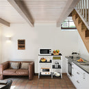 GAOMON 4-layer Microwave Oven Rack Floor-standing 90*40*84cm Black