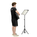 GAOMON Portable Music Stand Adjustable Lifting Height Folding Metal Music Holder