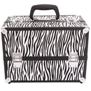 GAOMON Portable Cosmetic Case White Zebra Pattern Makeup Jewelry Box