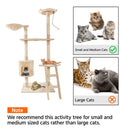 GAOMON Multi-level Cat Tree Condo Cat Climbing Frame for Kittens Cats Pets Beige