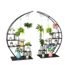 GAOMON 2PCS 5 Layers Semicircle Iron Flower Stand Plant Stand N101
