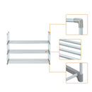 GAOMON 3 Tier Stackable Shoes Rack Storage Shelf GREY