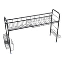 GAOMON Single Layer Bowl Rack Shelf Dish Drainer 90cm Black