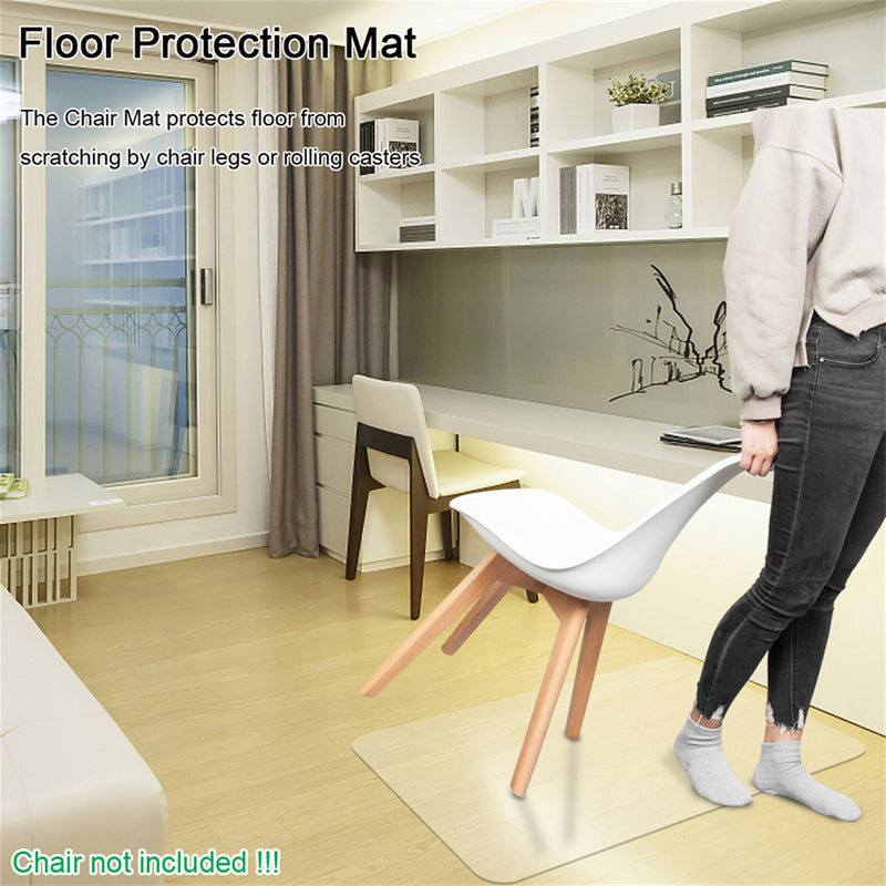 RONSHIN Rectangle Protective Mat Home-Use Transparent Non-slip Chair Pad 90x120x0.2cm