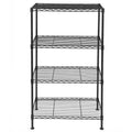 RONSHIN 4-tier Adjustable Layer Spacing Household Metal Shelf 50*30*80cm Black