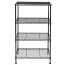 GAOMON 4-tier Adjustable Layer Spacing Household Metal Shelf 50*30*80cm Black