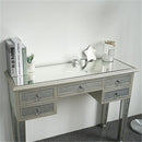 GAOMON Mirrored Desk Vanity Table With 5 Drawers For Home Bedroom Storage