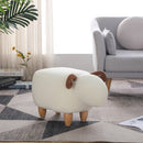 GAOMON Kids Decorative Animal Storage Stool Home Cartoon Chair White