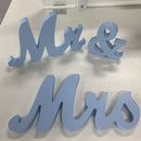 GAOMON 1 Set Wooden Mr And Mrs Letter Ornament Wedding Props Sky Blue