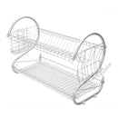 GAOMON 2 Tier Metal Dish Drainers S-Shaped Bowls Dishes Chopsticks Spoons Collection Shelf Racks