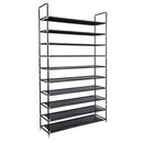 GAOMON Shoe Rack Organizer Storage Shoe Shelves 10-tier Stand Black