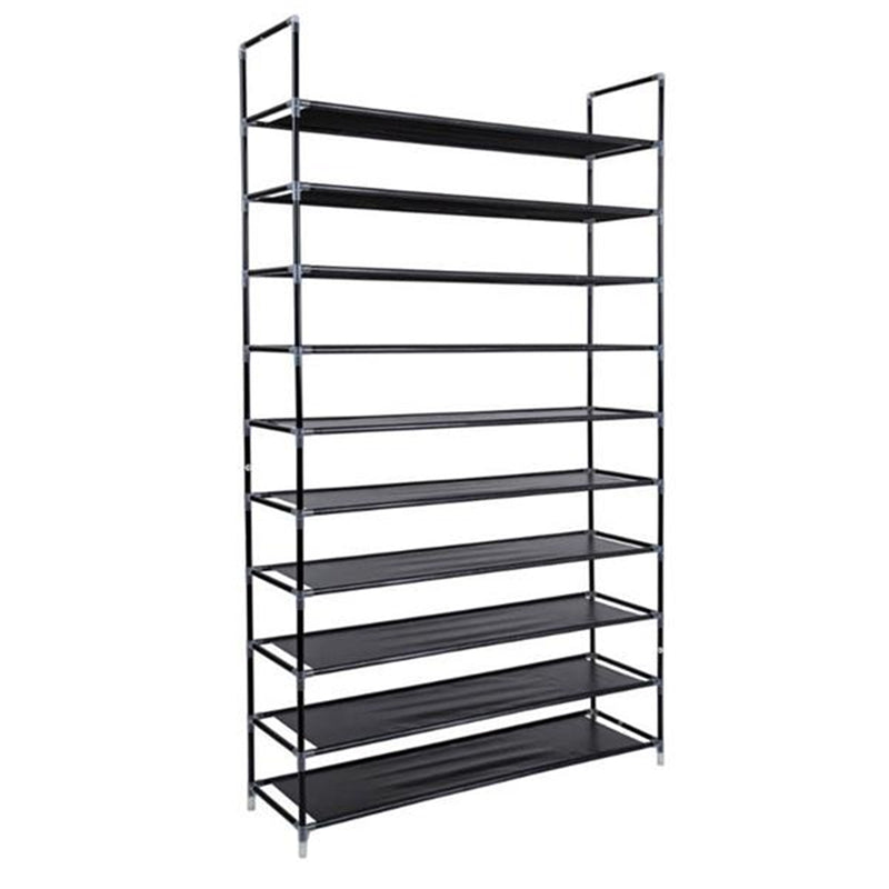 RONSHIN Shoe Rack Organizer Storage Shoe Shelves 10-tier Stand Black