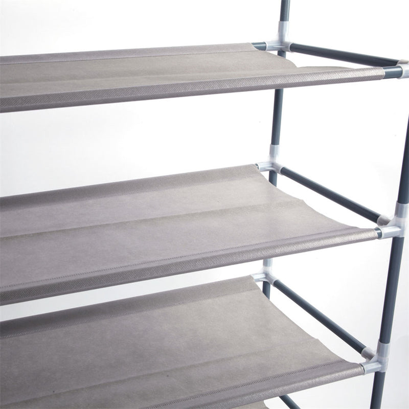 RONSHIN 10 Tiers Shoe Rack Simple Assembly 30 Pairs Shoes Capacity Grey