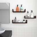 GAOMON 3pcs Floating Display Shelves U-Shaped Detachable Wall Mounted Storage Wall Shelves