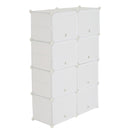 GAOMON 2 Rows 7-tier 14 Grids Shoe Rack Organizer 40x30cm Cube Shoe Cabinet 72x32x122cm White