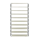 GAOMON Shoe Rack 10 Layers Widened Black Shoe Cabinet 160*30*88 Beige