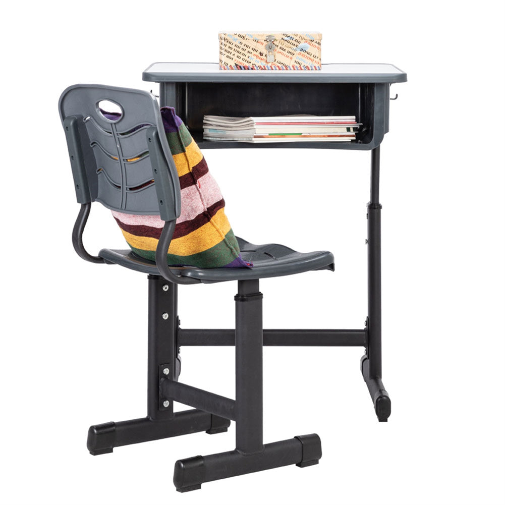 Flash Furniture Adjustable Height Student Desk and Chair with Black  Pedestal Frame