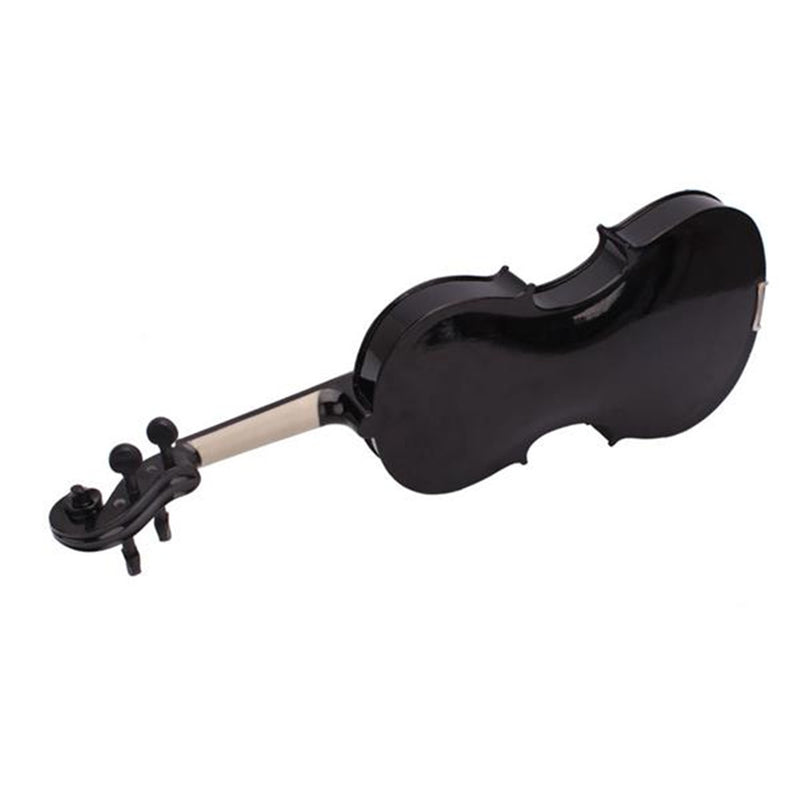 YIWA 1 Set Pine 4/4 Solid Wood Acoustic Violin Case Bow Rosin Black