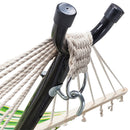 GAOMON 2 People Hammock with Wooden Poles Green Print Hanging Bed Green