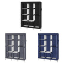 GAOMON Portable Closet Wardrobe Clothes Rack 4-tier 8-rack W/3 Hanger 125*43.18*180cm Black