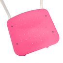 GAOMON Student Table Chair Set Adjustable White Paint Wood Grain Surface Plastic Pink