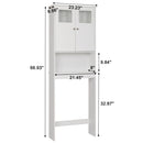 GAOMON 3 Tiers Bathroom Cabinet Double Doors Waterproof Space-Saving Storage Cabinet