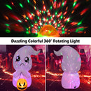GAOMON 5FT Halloween Inflatable Cute Ghost with Pumpkin