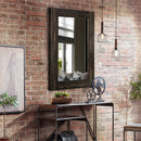 GAOMON Rectangular Decorative Mirror Wood Glass Brown