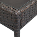 GAOMON 4pcs Embossing Armrest Chairs Love Double Seat Single Sofa Coffee Table Rattan Sofa Set