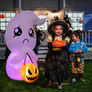 GAOMON 5FT Halloween Inflatable Cute Ghost with Pumpkin