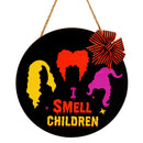 GAOMON 12"Halloween Door Sign I Smell Children Wooden Black