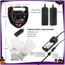 GAOMON Halloween LED Mask Skeleton Gloves Set