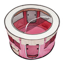 GAOMON 40inch Folding Pet Game Fence Tent Portable Round Dog House Cat Nest Bed Pink