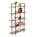 GAOMON 5-tier Bookcase Spacious Vintage Wood Metal Shelf Furniture