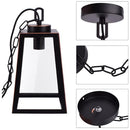 GAOMON 110-240v Chandelier E26 Lantern Pendant Light for Dining Room Kitchen Hallway Black