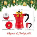 GAOMON 6Oz Espresso Pot 3 Cup Moka Pot Italian Cuban Greca Coffee Pot Red