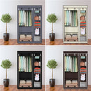 GAOMON Portable Closet Storage Organizer Clothes Wardrobe 5-layers 6-compartments Black